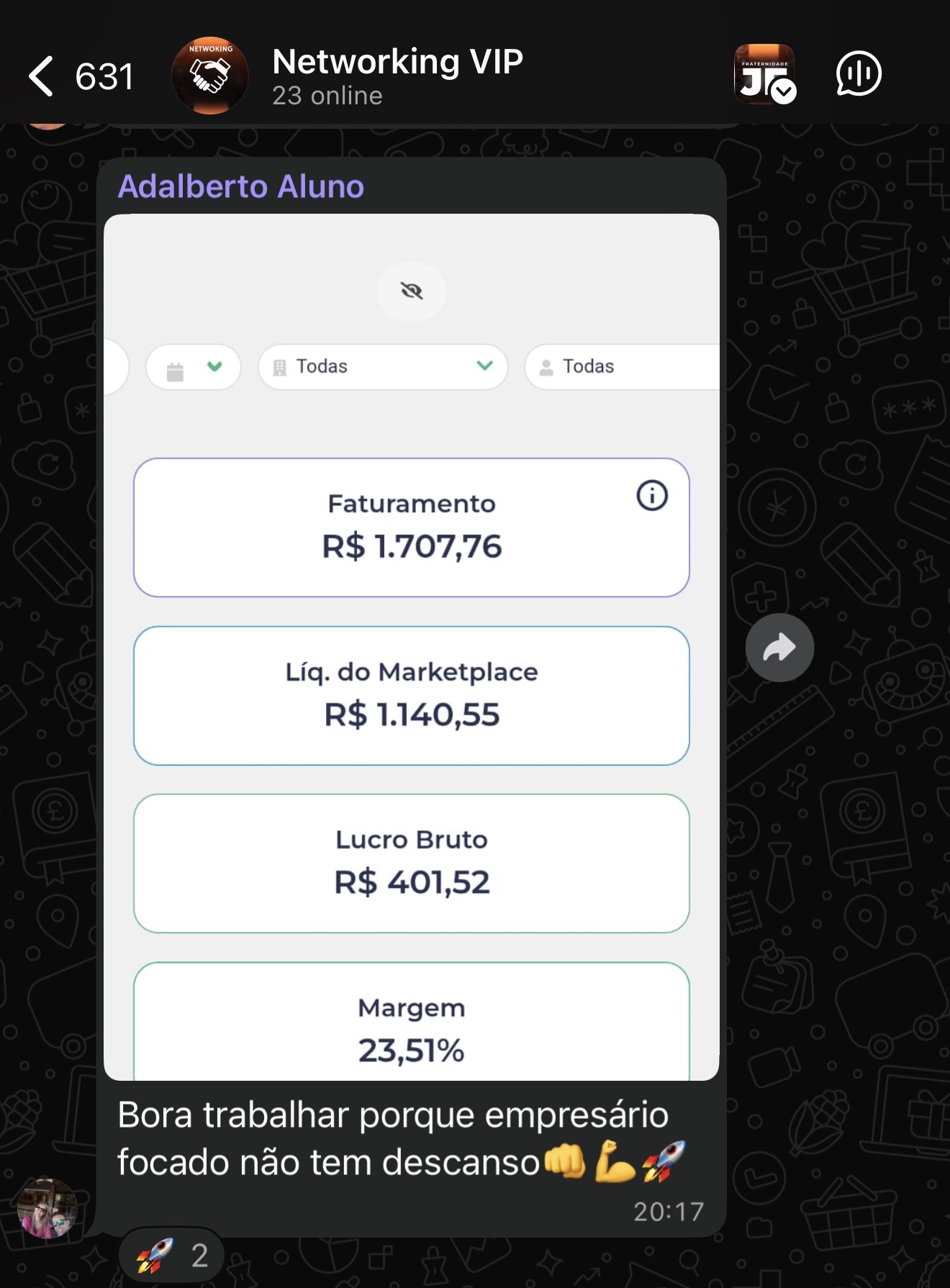 Resultado compartilhado por Adalberto Aluno